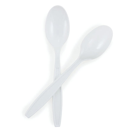 McKesson Polypropylene Spoon, White-Spoon McKesson Heavy Weight White Polypropylene