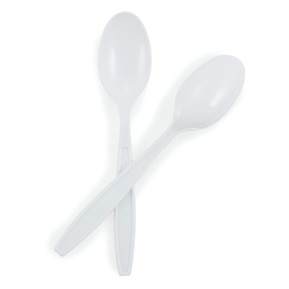 McKesson Polypropylene Spoon, White-Spoon McKesson Heavy Weight White Polypropylene