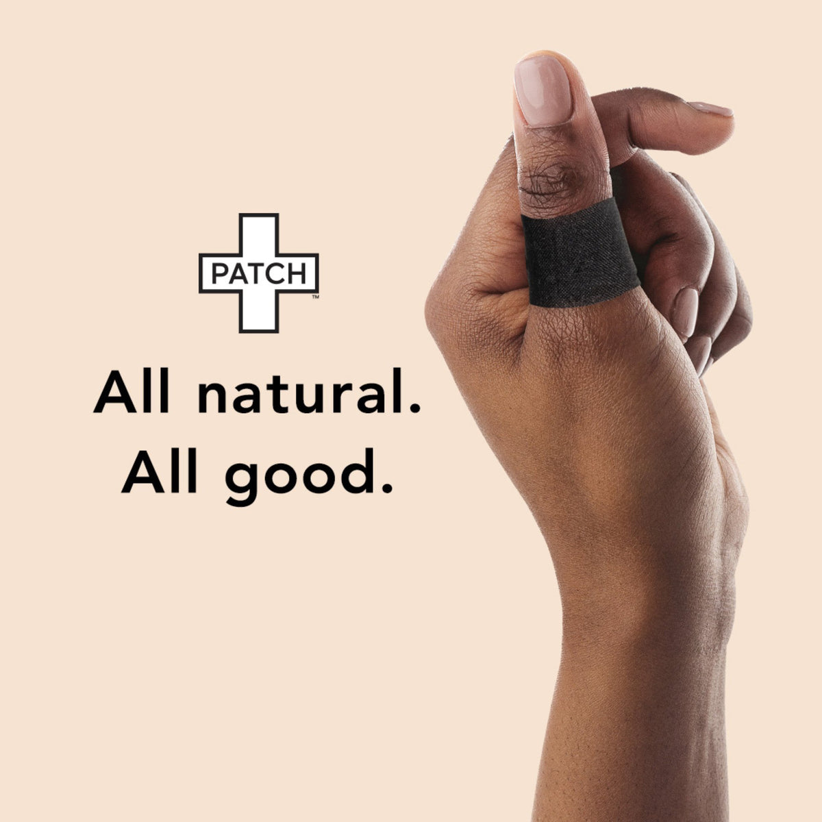 Patch Adhesive Strip with Charcoal, 3/4 x 3 Inch-Adhesive Strip Patch 3/4 X 3 Inch Bamboo / Activated Charcoal Rectangle Black Sterile
