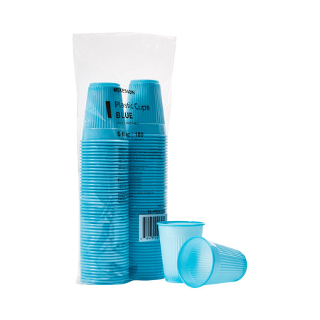 McKesson Polypropylene Drinking Cups, Disposable, 5 oz, Blue-Drinking Cup McKesson 5 oz. Blue Polypropylene Disposable