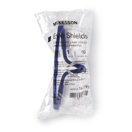 McKesson Protective Eyewear-Protective Glasses McKesson Brand Side Shield Clear Tint Blue / Clear Frame Over Ear One Size Fits Most