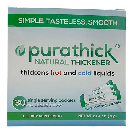 purathick Thin Nectar Beverage Thickener-Food and Beverage Thickener purathick 2.4 Gram Individual Packet Unflavored Powder IDDSI Level 1 Slightly Thick