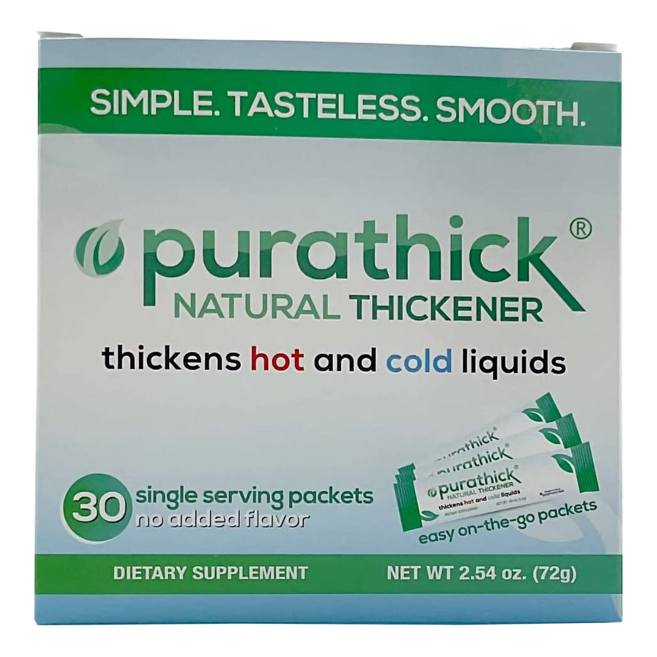 purathick Thin Nectar Beverage Thickener-Food and Beverage Thickener purathick 2.4 Gram Individual Packet Unflavored Powder IDDSI Level 1 Slightly Thick