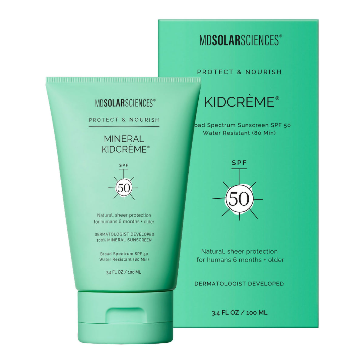 MDSolarSciences Mineral Kidcrme Sunscreen-Sunscreen MDSolarSciences Mineral KidCrme SPF 50 Cream 3.4 oz. Tube