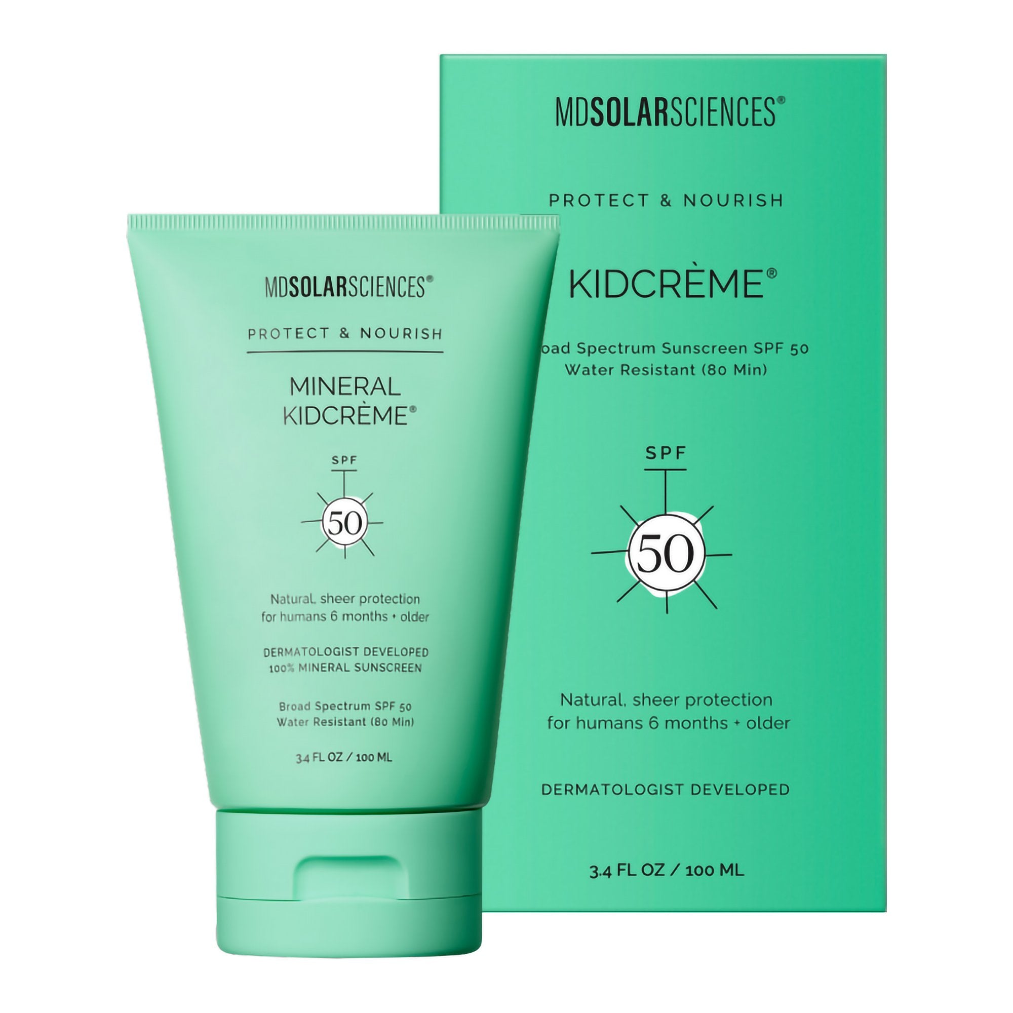 MDSolarSciences Mineral Kidcrme Sunscreen-Sunscreen MDSolarSciences Mineral KidCrme SPF 50 Cream 3.4 oz. Tube