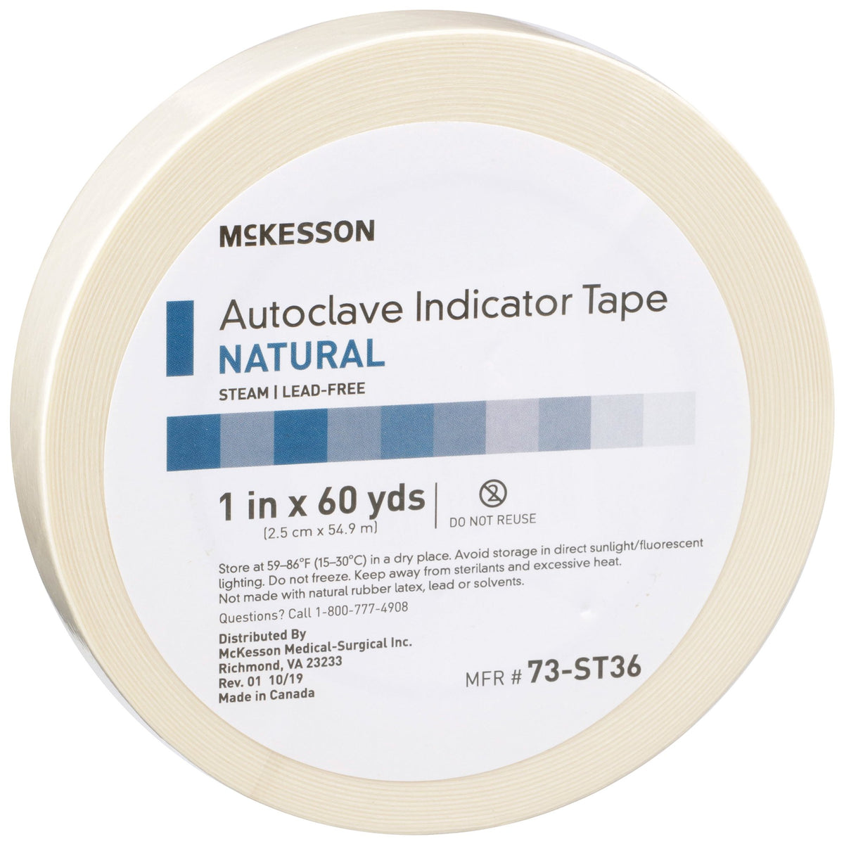 McKesson Steam Indicator Tape, 1 Inch x 60 Yard-Steam Indicator Tape McKesson 1 Inch X 60 Yard Steam