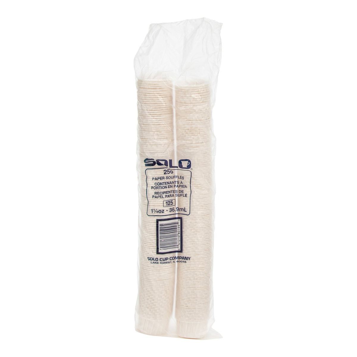 Solo Paper Souffle Cup, White, 1.25-ounce capacity-Souffle Cup Solo 1.25 oz. White Paper Disposable
