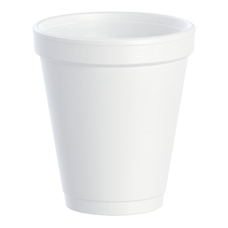 Dart Styrofoam Drinking Cup, 6-ounce capacity-Insulated Drinking Cup Dart 6 oz. White Styrofoam Disposable