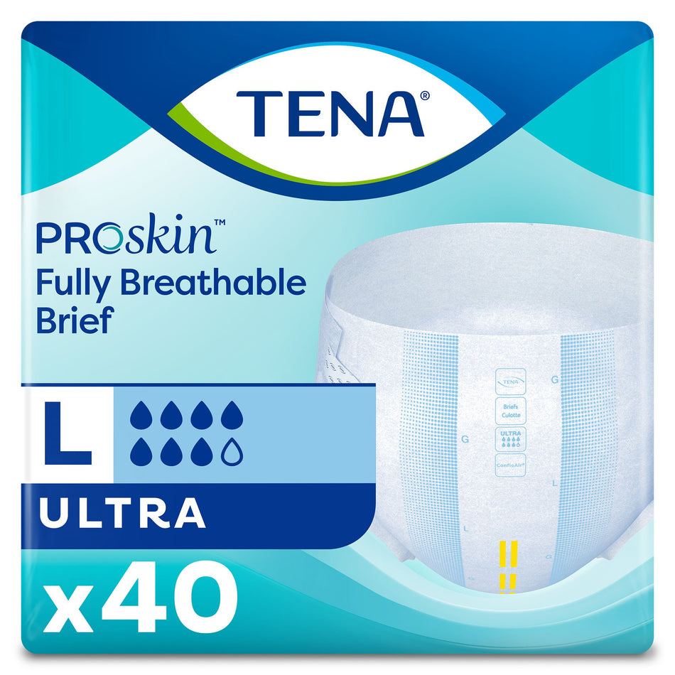 Tena ProSkin Ultra Incontinence Brief, Large-Unisex Adult Incontinence Brief TENA ProSkin Ultra Large Disposable Heavy Absorbency