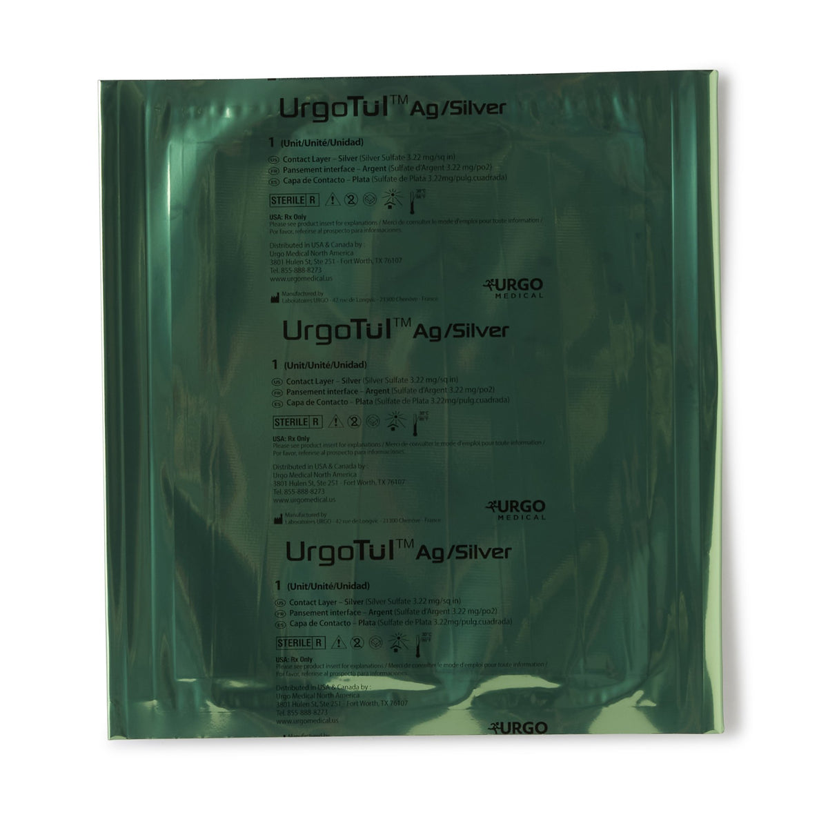 Restore Silver Wound Contact Layer Dressing, 6 x 8 Inch-Silver Wound Contact Layer Dressing UrgoTulAG/Silver 6 X 8 Inch Rectangle Sterile