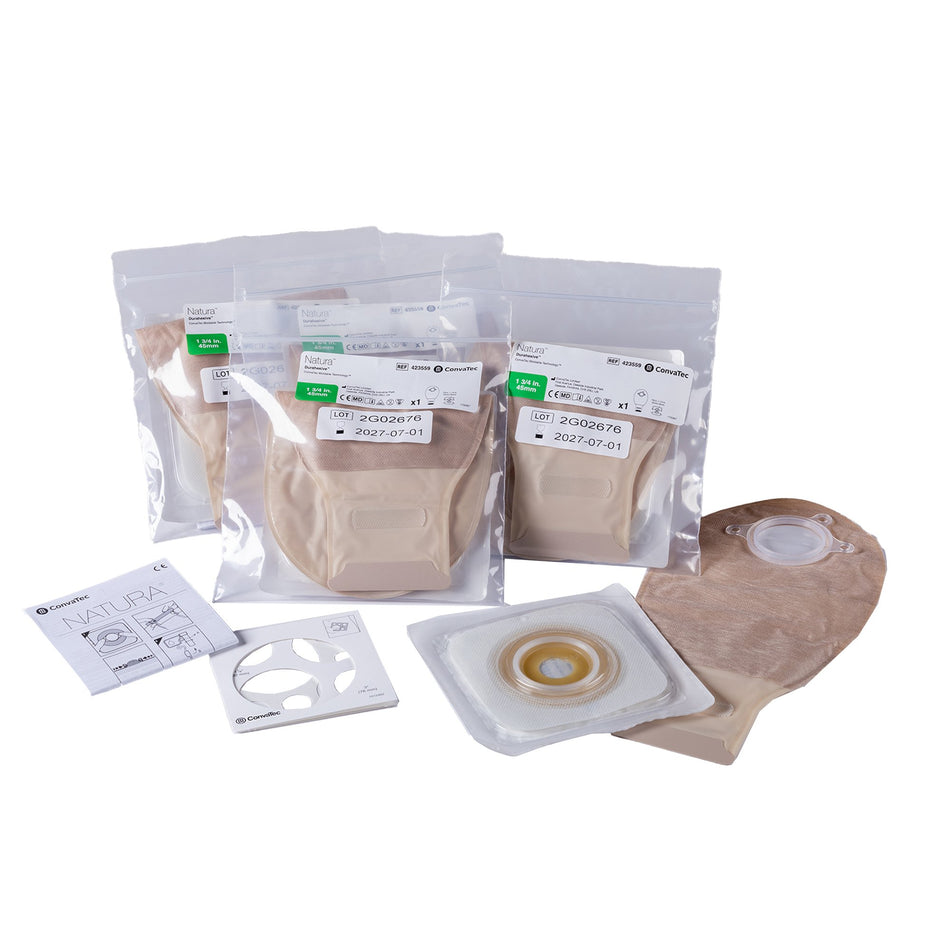 Ostomy Pouch Natura™ One-Piece System Mold to Fit 1-3/4 Inch Stoma Drainable