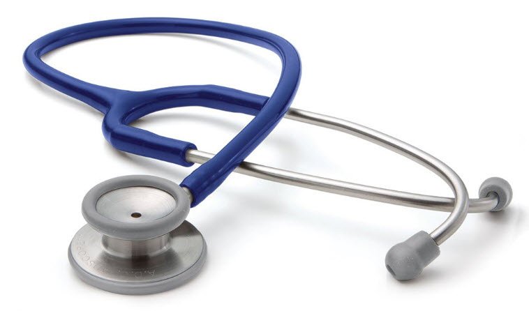 Adscope 603 Classic Stethoscope-Clinician Stethoscope Adscope 603 Royal Blue 1-Tube 22 Inch Tube Double Sided Chestpiece