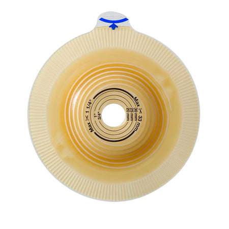 Assura Skin Barrier Flange-"Ostomy Barrier Assura Trim to Fit, Extra Extended Wear Spiral Adhesive 60 mm Flange Blue Code System Synthetic Resin 5/8 to 1-11/16 Inch Opening"