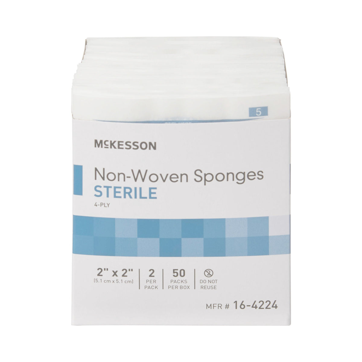 McKesson Sterile Nonwoven Sponge, 2 x 2 Inch, Four Ply - Wound Care>General Wound Care>General Purpose Dressings>Gauze Dre...