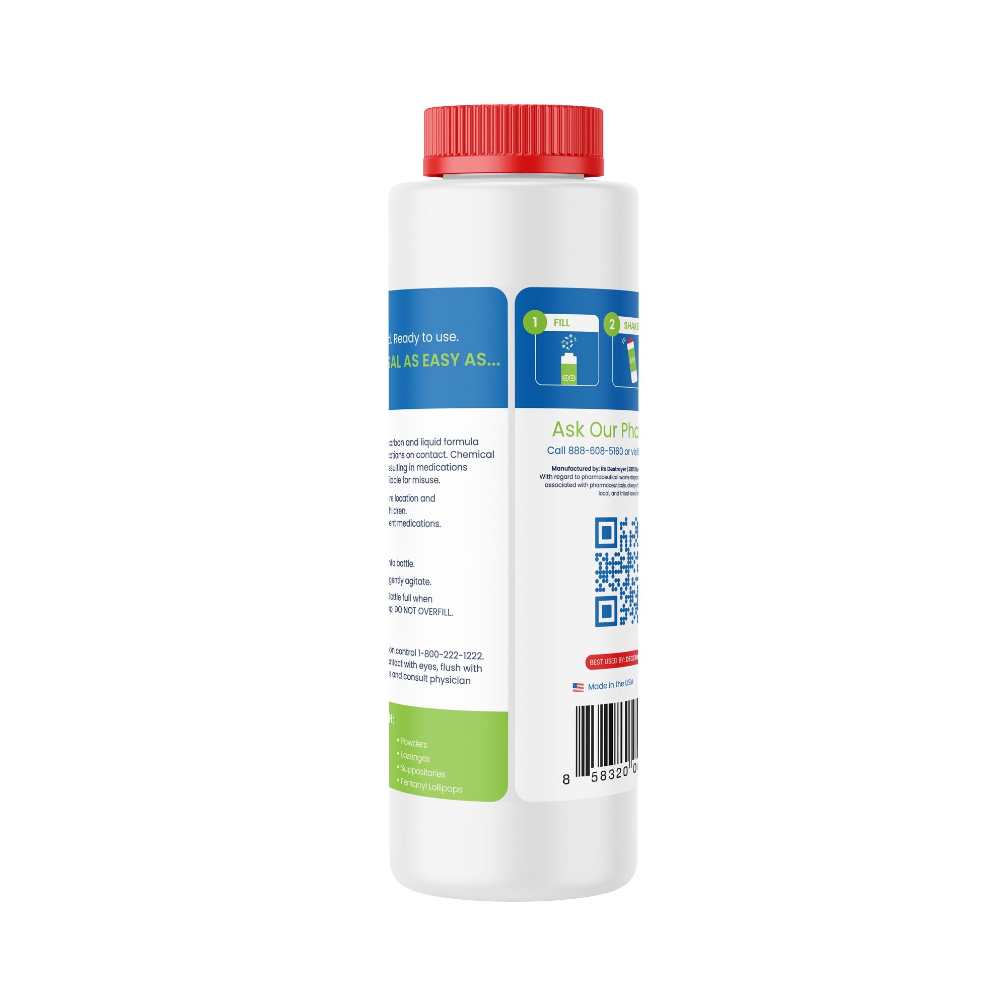 Rx Destroyer Pharmaceutical Disposal System, 16-ounce bottle-Drug Disposal System Rx Destroyer All-Purpose 9 lbs. Carton Weight