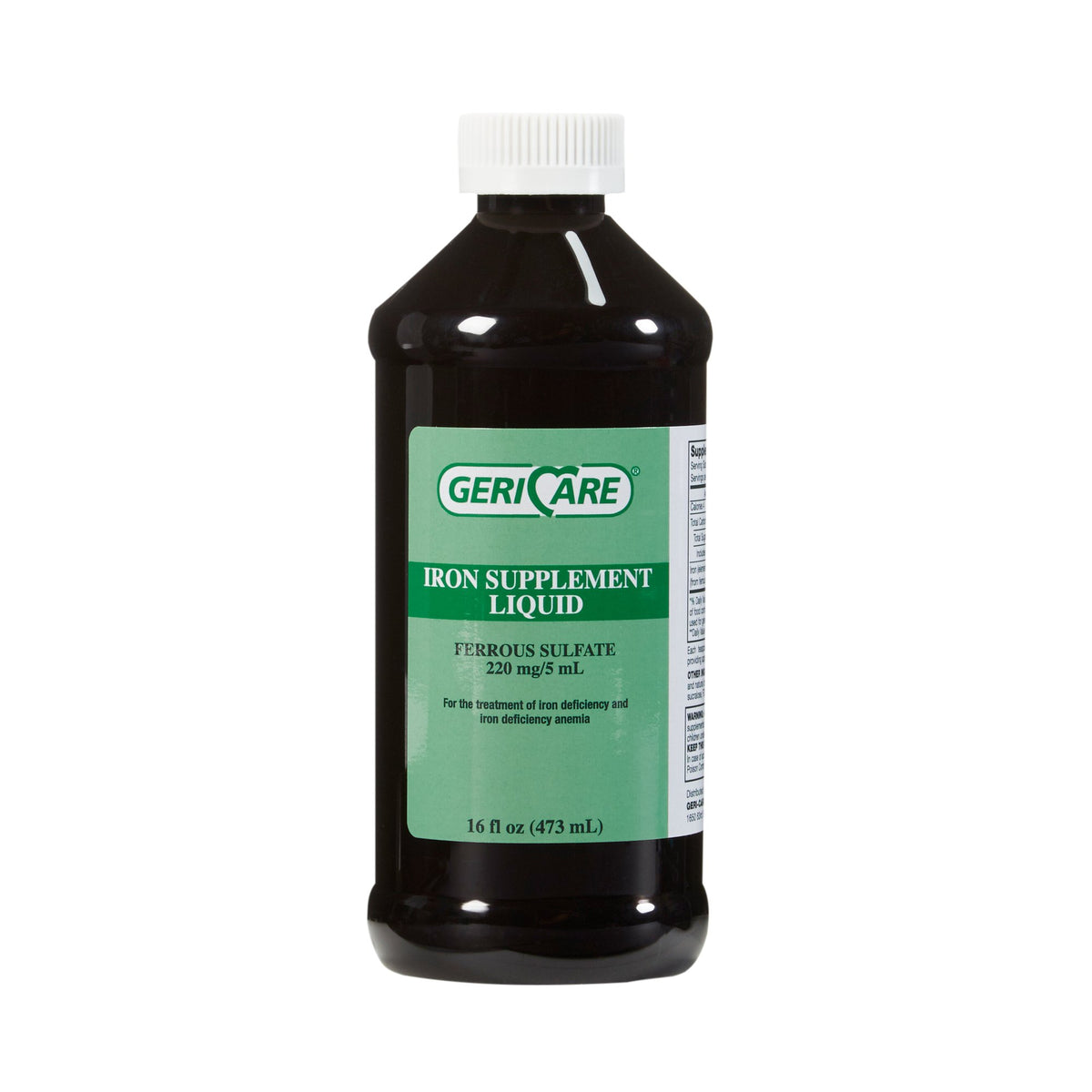 Geri-Care Iron Mineral Supplement-Mineral Supplement Geri-Care Iron 220 mg Strength Liquid 16 oz.