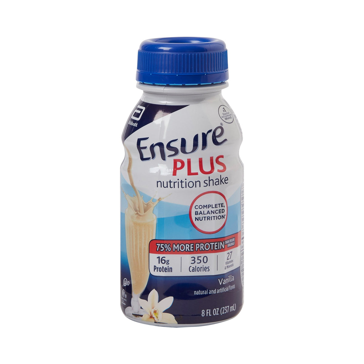 Ensure® Plus Nutrition Shake, Vanilla, 8-ounce bottle - Nutritionals and Feeding Supplies>Nutritionals>Oral Supplements -...
