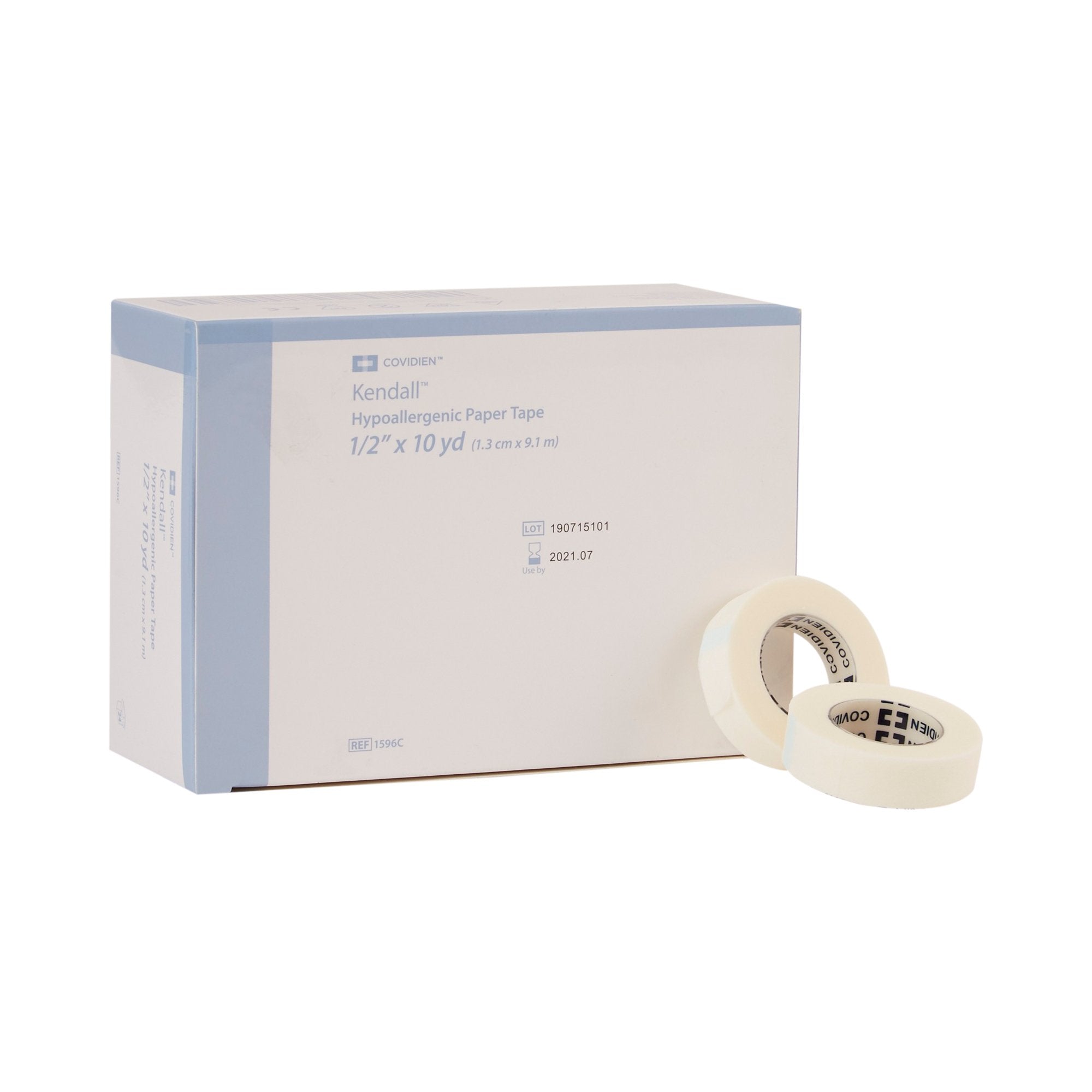 Kendall Hypoallergenic Paper Medical Tape, 1/2 Inch x 10 Yard, White-Hypoallergenic Medical Tape Kendall Hypoallergenic White 1/2 Inch X 10 Yard Paper NonSterile
