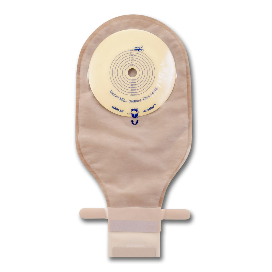 UltraMax One-Piece Drainable Transparent Ostomy Pouch, 9 Inch Length, Up to 1 Inch Stoma-"Ostomy Pouch UltraMax One-Piece System 9 Inch Length Convex Light, Trim to Fit Drainable"