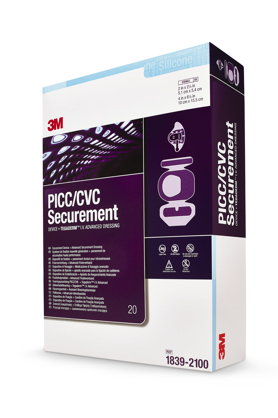 3M� PICC/CVC Securement Device + Tegaderm� IV Dressing, 6-1/8 x 4 Inch-PICC/CVC Securement Device + Tegaderm� I.V. Advanced Securement Dressing 3M� Tegaderm� Film 4 X 6-1/8 Inch Sterile