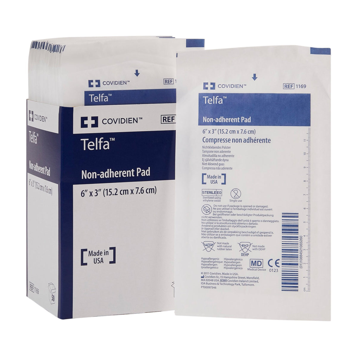 Telfa Ouchless Nonadherent Dressing, 3 x 6 Inch-Non-Adherent Dressing Telfa Ouchless 3 X 6 Inch Sterile 1 per Pack