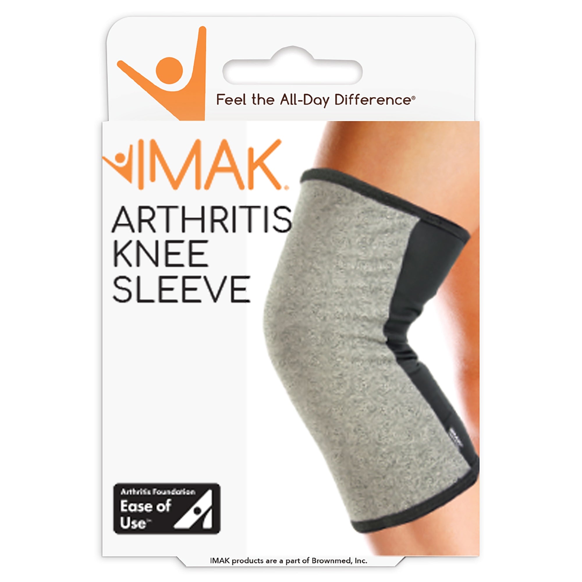 Imak Arthritis Compression Knee Sleeve, Large-Knee Support Imak Feel the All-Day Difference Large Without Fastening 19 to 21 Inch Thigh Circumference Left or Right Knee