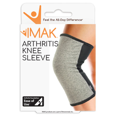 Imak Arthritis Compression Knee Sleeve, Large-Knee Support Imak Feel the All-Day Difference Large Without Fastening 19 to 21 Inch Thigh Circumference Left or Right Knee