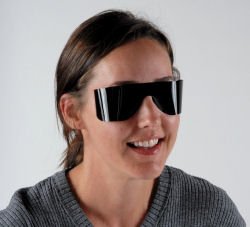 Rollups After Dilation Glasses-Post Mydriatic Glasses Easy Eyes Roll Ups Bronze Tint Film Lens Slip-in One Size Fits Most