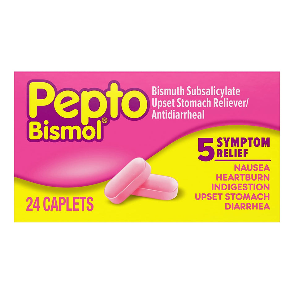 Pepto-Bismol Caplets-Anti-Diarrheal Pepto Bismol Caplet 24 per Box