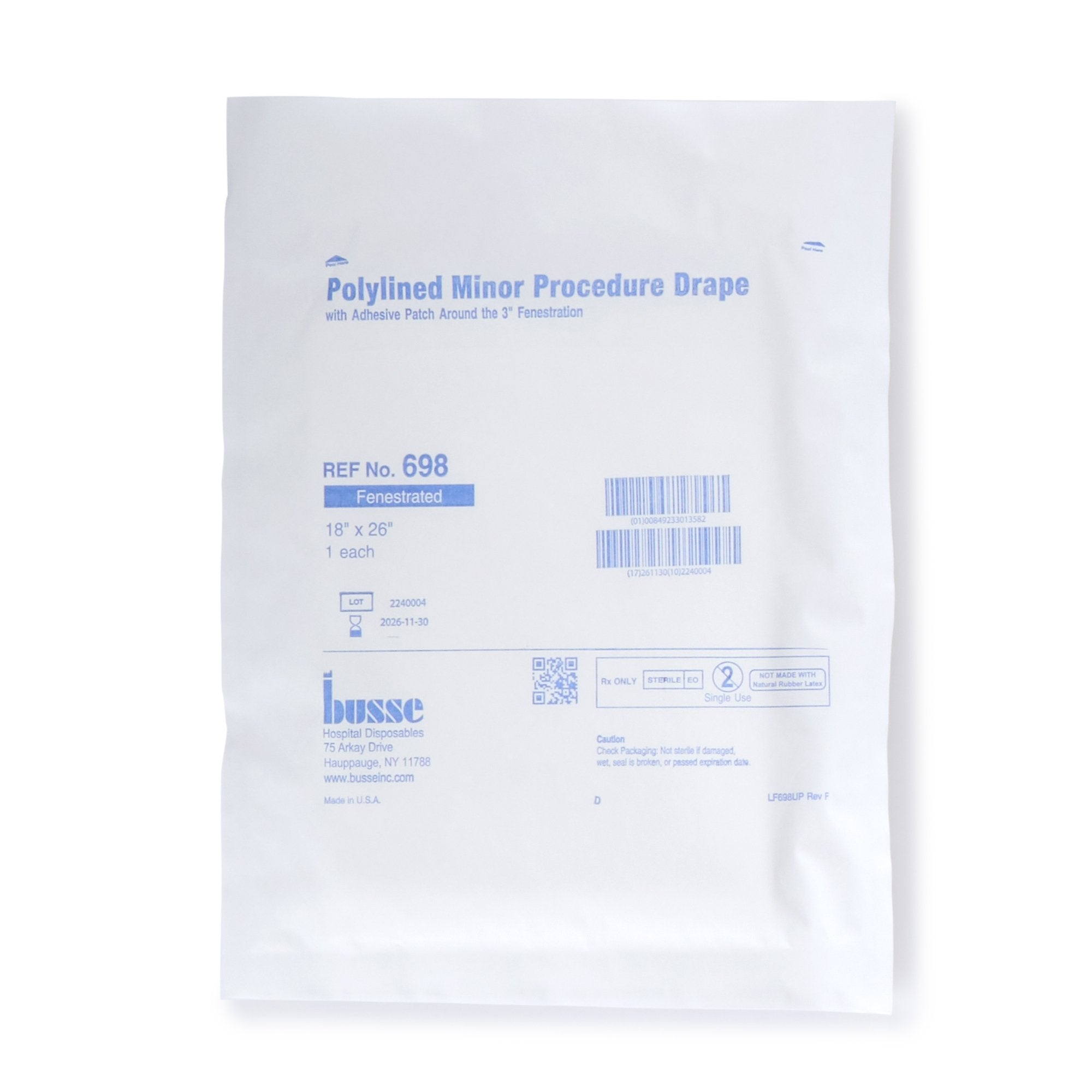 Busse Hospital Sterile Minor Procedure Surgical Drape, 18 x 26 Inch - Textiles>Procedure Drapes and Sheets>Drape Sheets -...