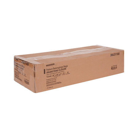 McKesson Patient Belongings Bag, Clear-Patient Belongings Bag McKesson 4 X 20 X 20 Inch Polyethylene Drawstring Closure Clear