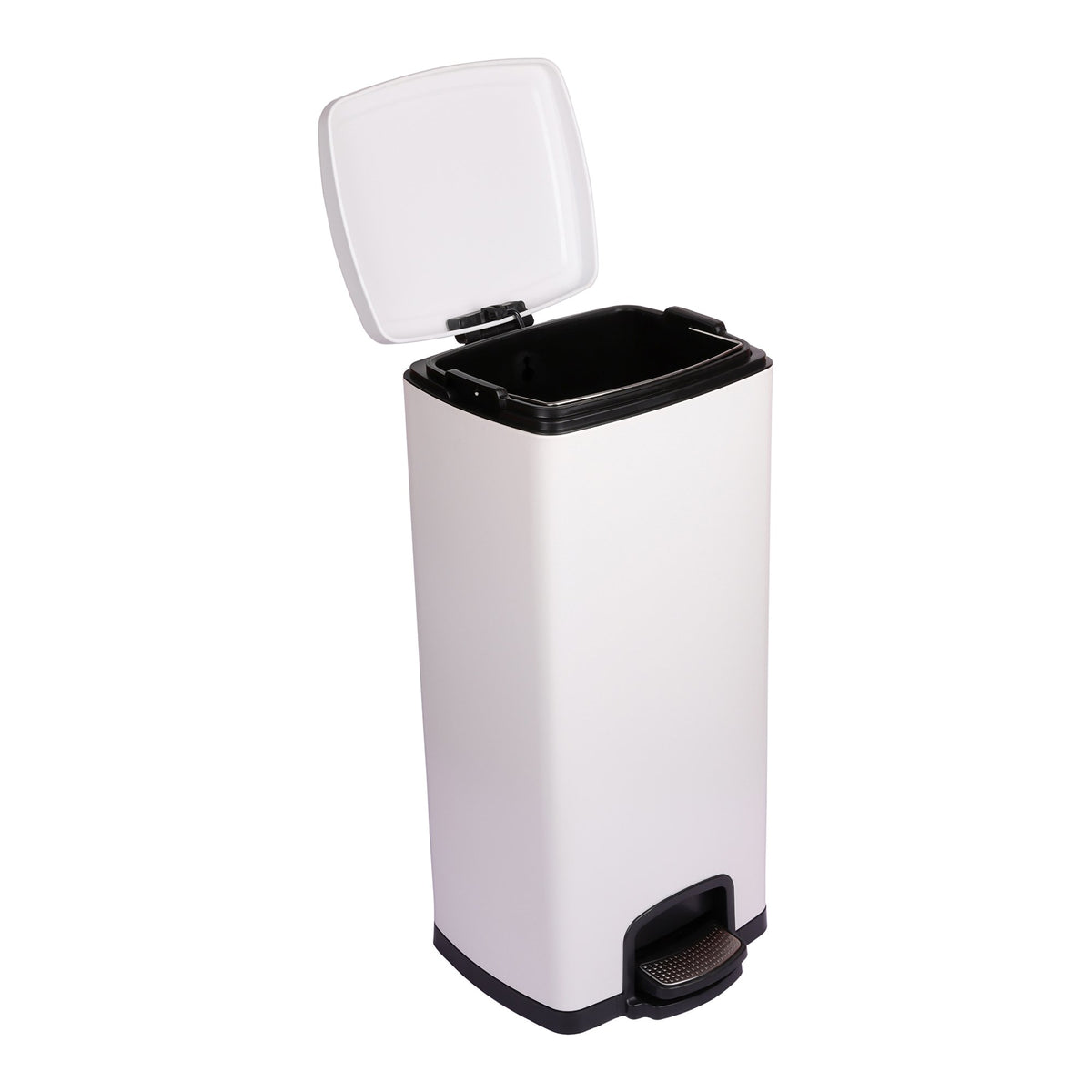 McKesson White Square Step-On Trash Can, 8 gallon - Housekeeping>Waste Receptacles - McKesson Brand