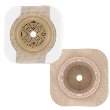 Hollister CeraPlus Skin Barrier, Soft Convex, Extended Wear Tape Borders, 2-1/4" Flange, Beige-"Ostomy Barrier New Image CeraPlus Trim to Fit, Extended Wear Adhesive Tape Borders 57 mm Flange Red Code System Up to 1-1/2 Inch Opening"