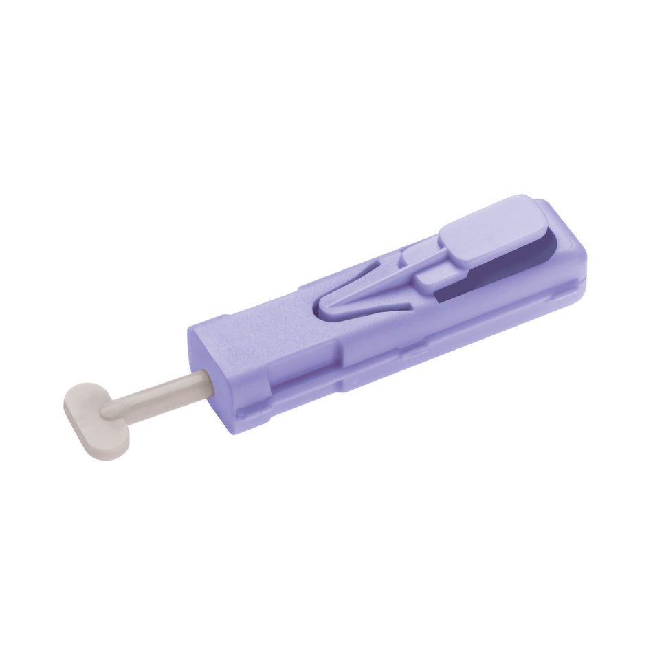 Unistik 2 Comfort Safety Lancet, 28 Gauge, 200 ct.-Safety Lancet Unistik 2 28 Gauge Retractable Push Button Activation Finger