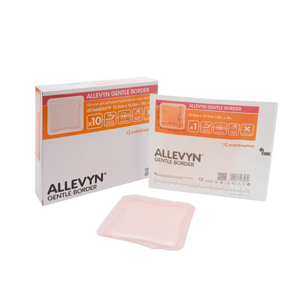 Allevyn Gentle Border Silicone Foam Dressing, 5 x 5 Inch - Wound Care>Advanced Wound Care>Foam Dressings - Smith & Nephew