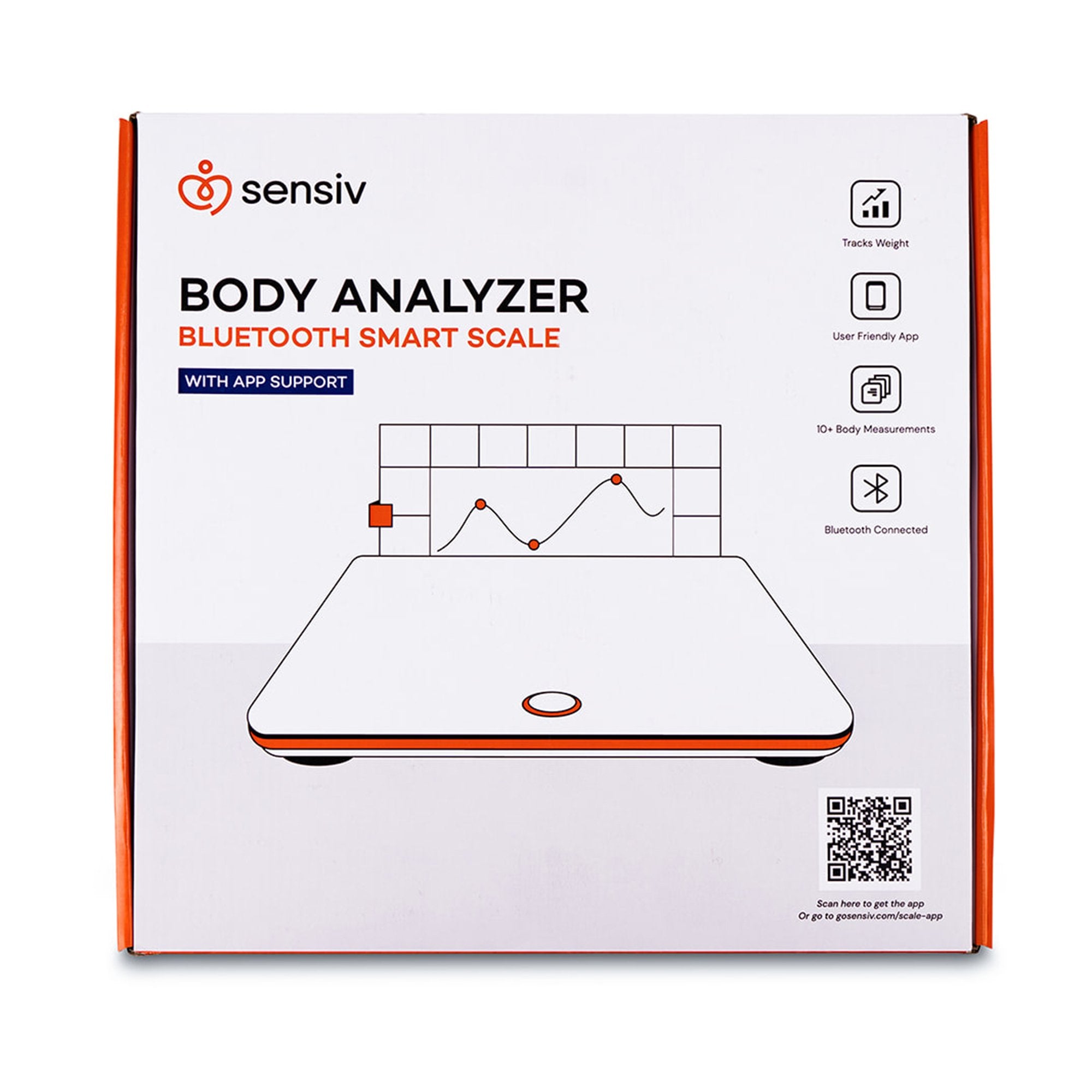 Sensiv Body Analyzer Bluetooth Smart Scale-Scale Body Fat Anylazer 1096 lbs. Blue