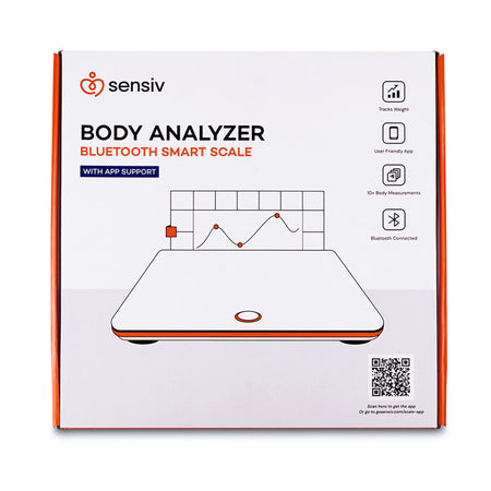 Sensiv Body Analyzer Bluetooth Smart Scale-Scale Body Fat Anylazer 1096 lbs. Blue