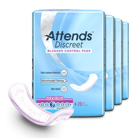 Attends® Discreet Women's Maximum Bladder Control Pad, 13-Inch Length - Incontinence>Incontinence Liners and Pads - Attend...