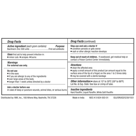 CareALL Bacitracin First Aid Antibiotic-First Aid Antibiotic CareALL Ointment 1 oz. Tube