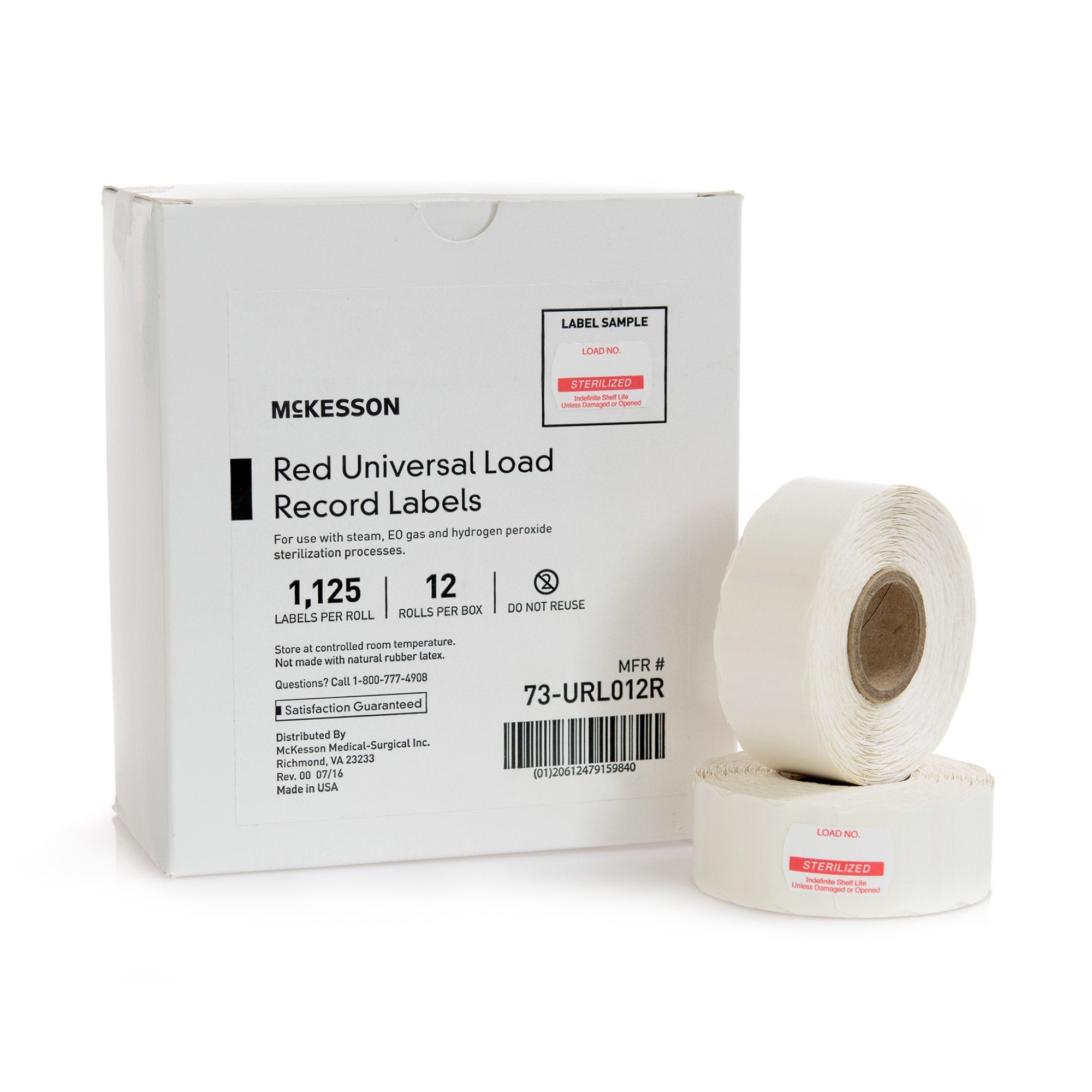McKesson Performance Sterilization Label, 3/4 x 1-1/8 Inch-Sterilization Load Record Label McKesson Brand Steam / EO Gas / Sterrad Sterilization System