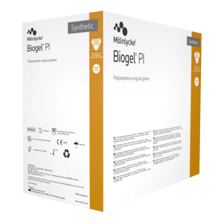 Biogel PI Polyisoprene Surgical Glove, Size 6.5, Straw Color-Surgical Glove Biogel PI Size 6.5 Sterile Polyisoprene Standard Cuff Length Micro-Textured Ivory Chemo Tested