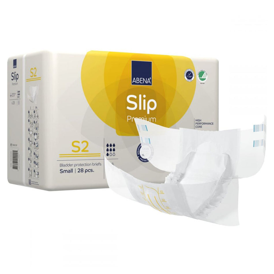 Abena Slip Premium S2 Incontinence Brief, Small-Unisex Adult Incontinence Brief Abena Slip Premium S2 Small Disposable Heavy Absorbency