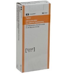 Telfa Impregnated Antimicrobial Dressing, 4 x 8 Inch-Antimicrobial Island Dressing Telfa AMD 4 X 8 Inch Rectangle Sterile