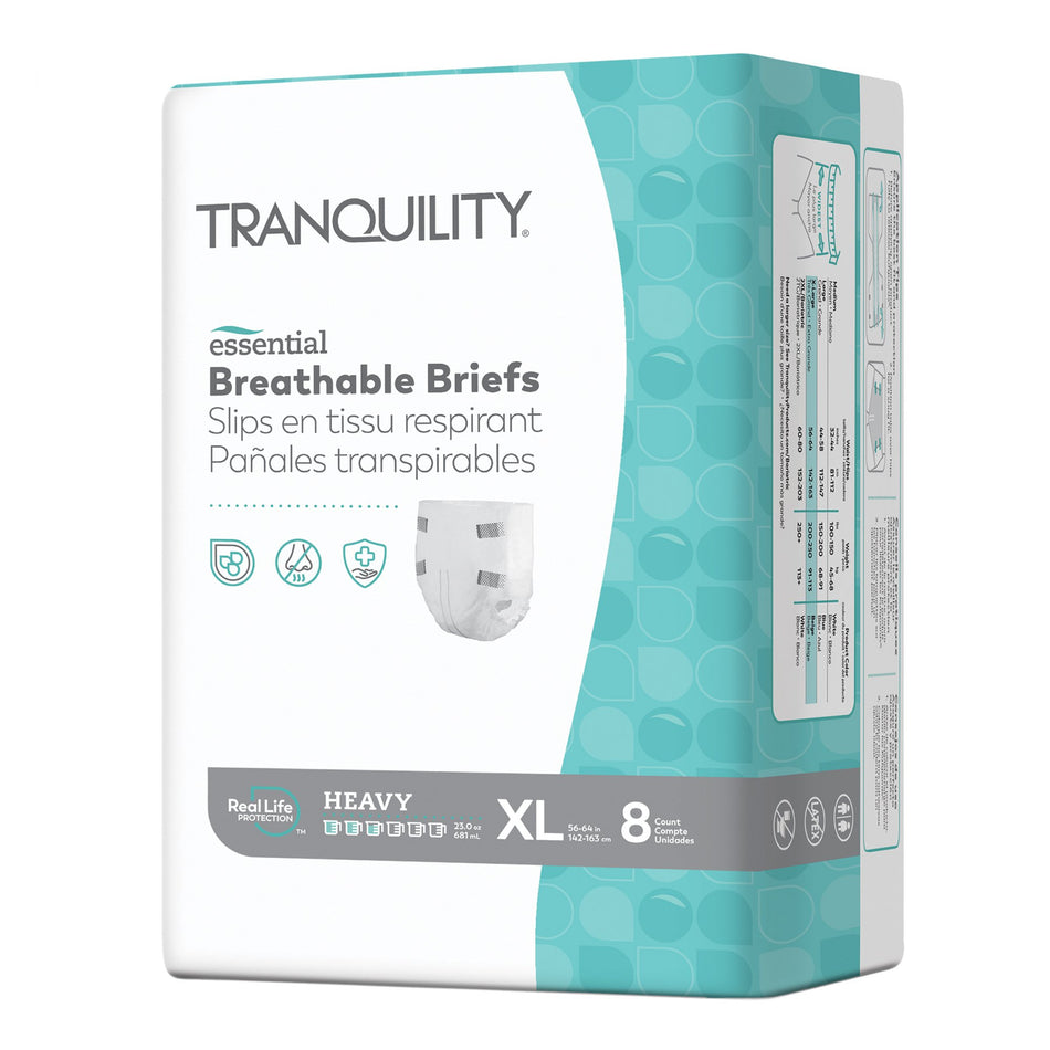 Tranquility Essential Heavy Incontinence Brief, Extra Large-Unisex Adult Incontinence Brief Tranquility Essential X-Large Disposable Heavy Absorbency
