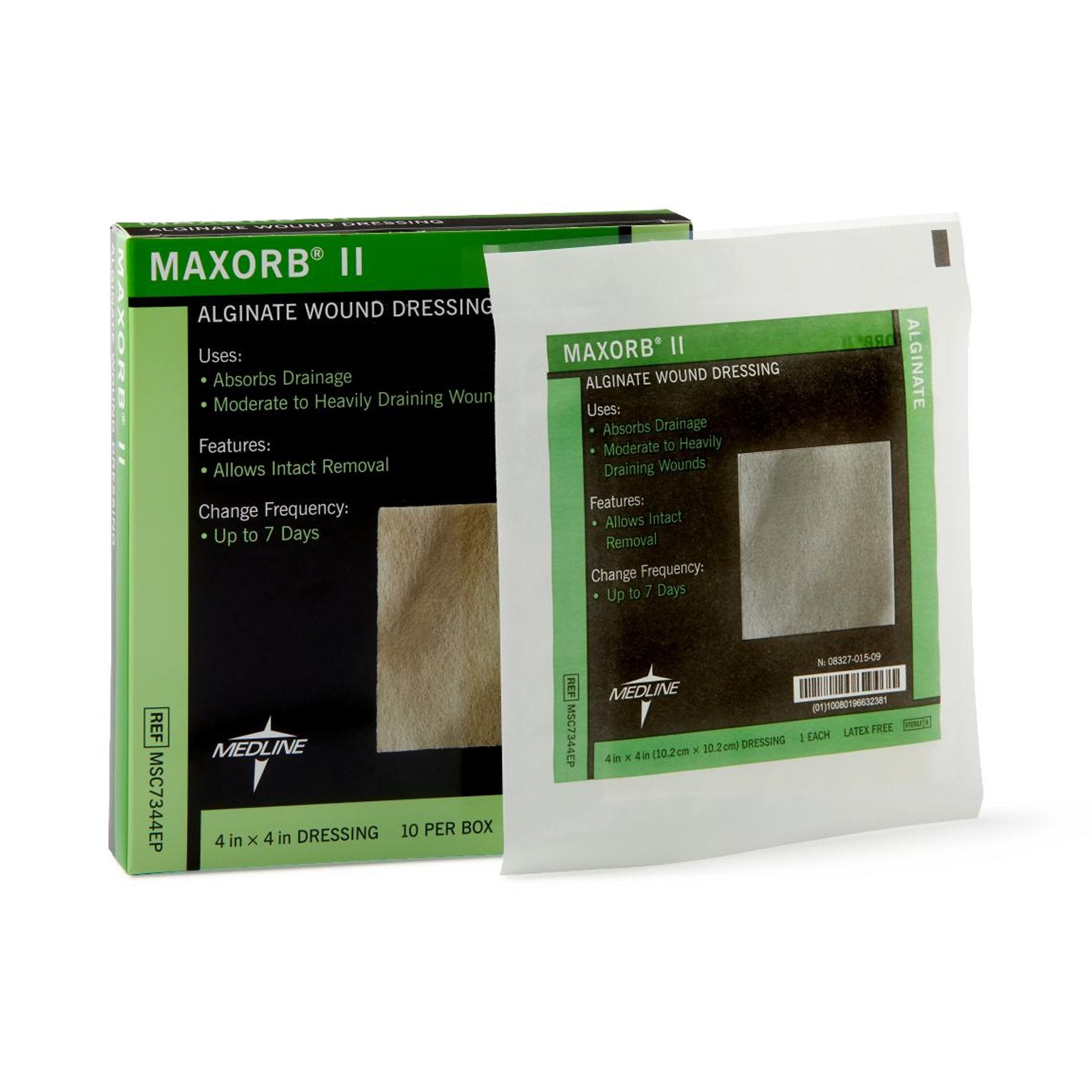 Maxorb II Alginate Dressing, 4 x 4 inch-Alginate Dressing Maxorb II 4 X 4 Inch Square