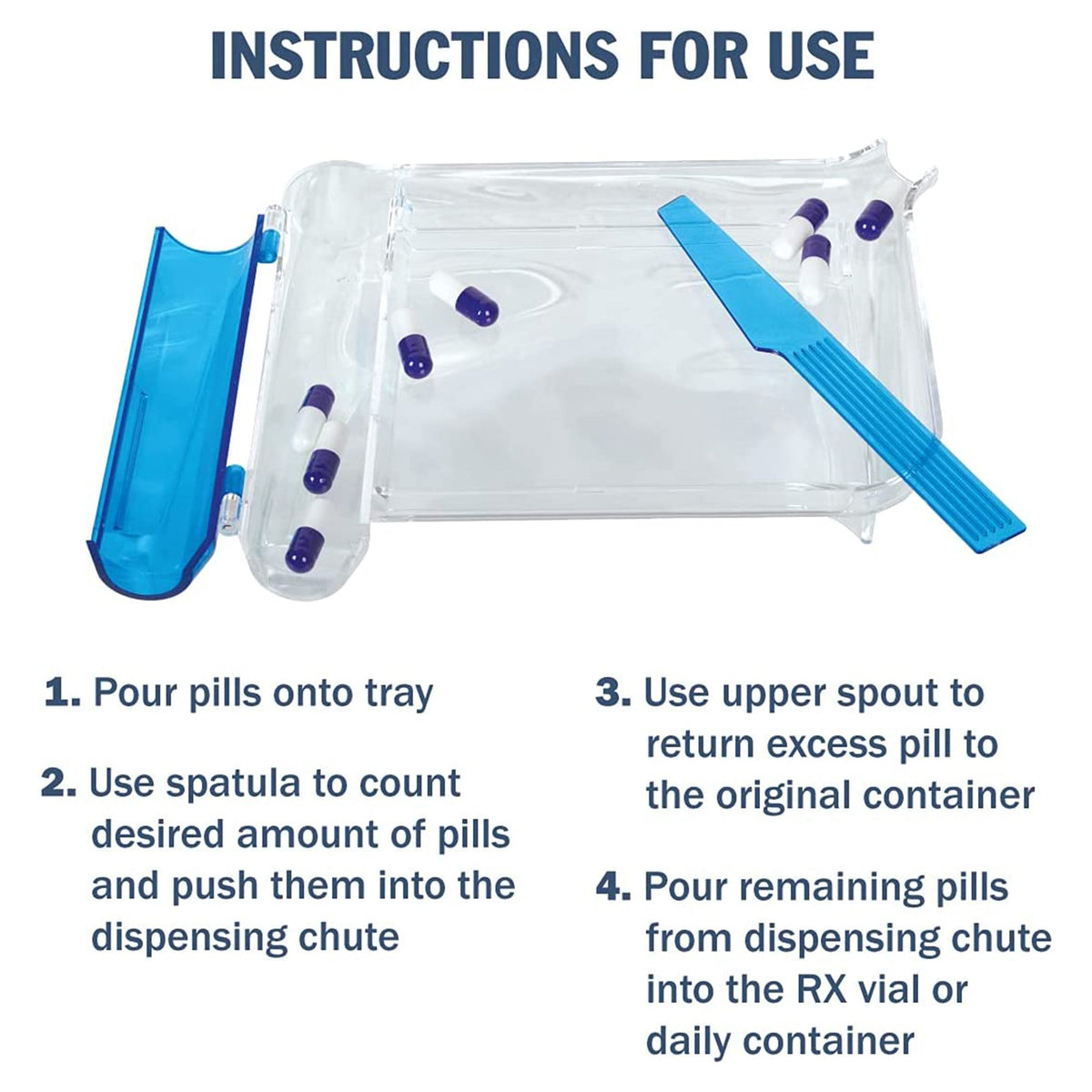 Apothecary Products Pill Counting Tray-"Pill Counting Tray Right Handed, With Spatula"