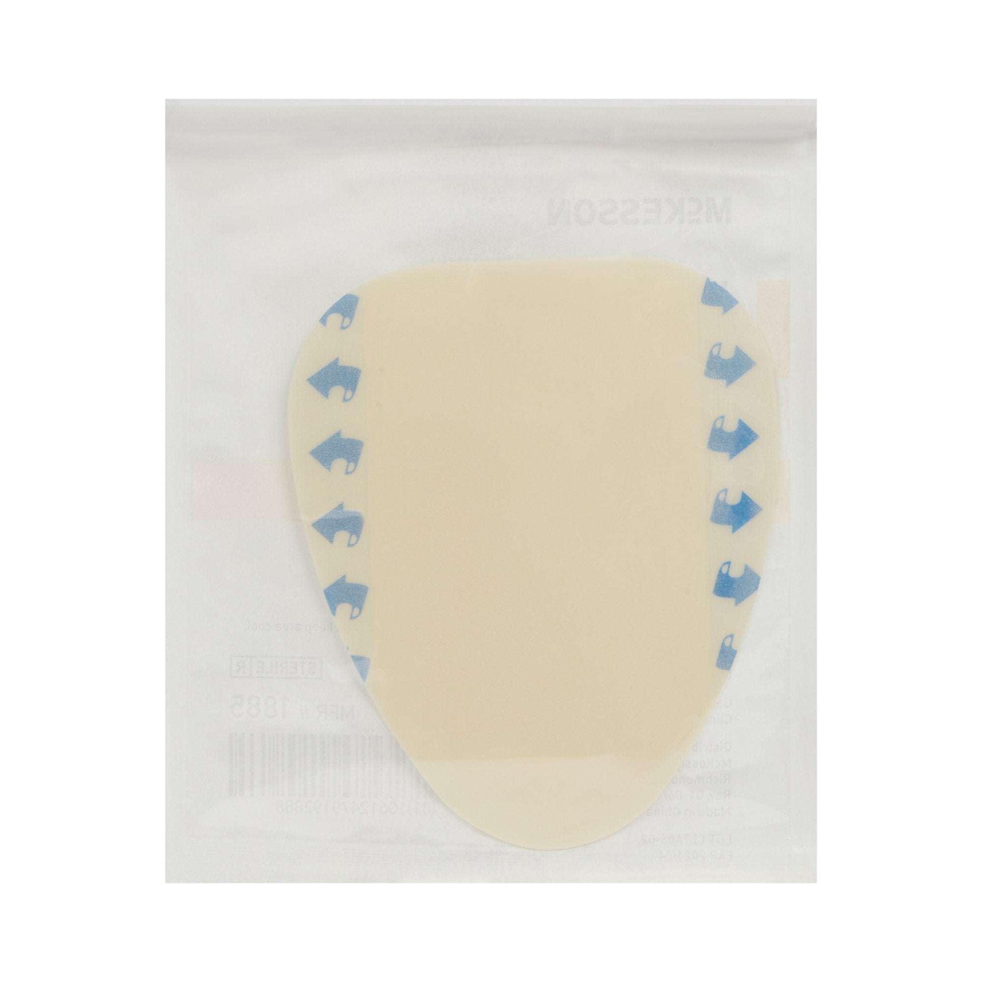 McKesson Hydrocolloid Dressing, 6 x 7 Inch Sacral-Thin Hydrocolloid Dressing McKesson Film Backing 6 X 7 Inch Sacral Hydrocolloid