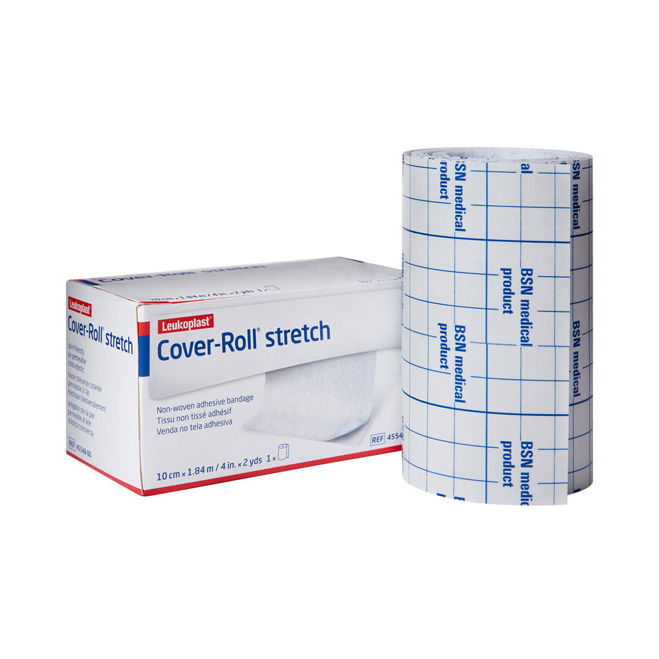 Cover-Roll� Stretch Dressing Retention Tape with Liner 4 Inch x 2 Yard, White-Dressing Retention Tape with Liner Cover-Roll� Stretch White 4 Inch X 2 Yard Nonwoven Polyester NonSterile