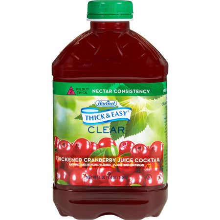 Thick & Easy Nectar Consistency Cranberry Thickened Beverage, 46-ounce bottle-Thickened Beverage Thick & Easy 46 oz. Bottle Cranberry Juice Cocktail Flavor Liquid IDDSI Level 2 Mildly Thick