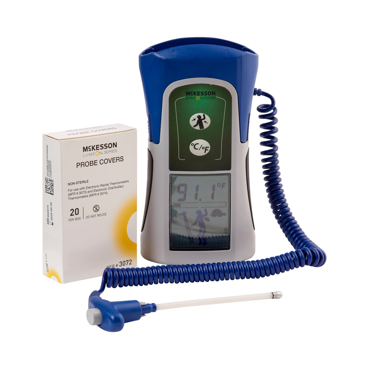 McKesson Lumeon Digital Stick Thermometer, Oral, Axillary-Electronic Probe Thermometer McKesson LUMEON Oral / Axillary Probe Handheld